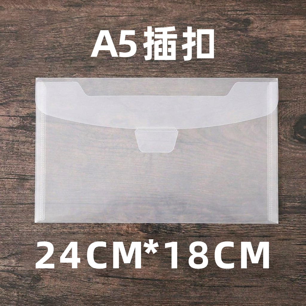 Changhe al por mayor A5 transparente hebilla bolsa de archivo factura engrosada horizontal A6 corte Etiqueta de almacenamiento herramienta abrasiva cuchillo vertical molde