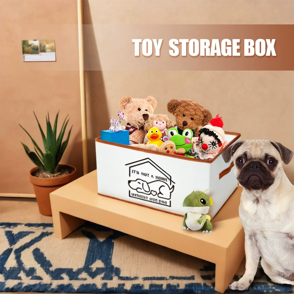Трансграничная PP экологически чистая корзина для хранения домашних животных кошки собаки игрушки для хранения деревянных ручек квадратная грязная корзина для домашнего хранения экологически чистая корзина
