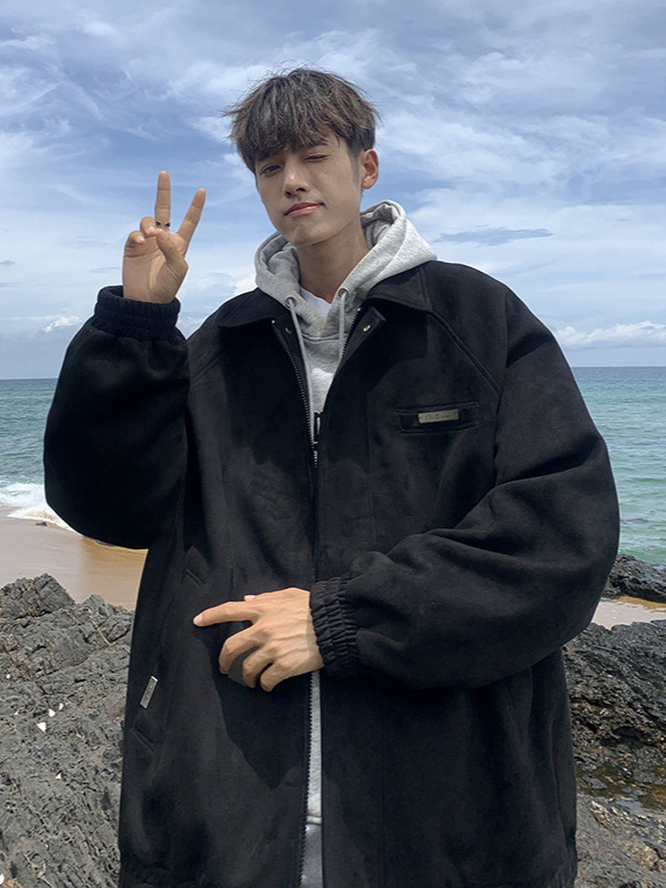 Versatile And Cool Looking Men's Retro Trendy Loose Casual Collar Jacket_voghion.com