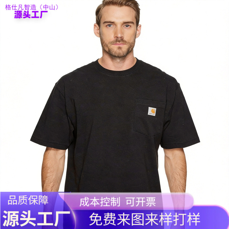Cross-Border Foreign Trade Carhartt Men's Vintage Washed Classic Style Couple's Short-Sleeve T-Shirt