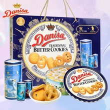 印尼进口丹麦皇冠曲奇750g/908g铁盒联名礼盒春节礼品实体店批发