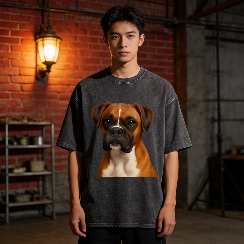 Realistic Boxer Dog Portrait T-Shirt