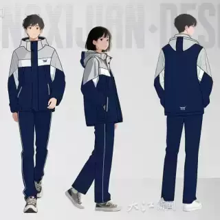 江西省吉安校服套装学院风冬季统一冲锋衣三件套装教育局指定面料