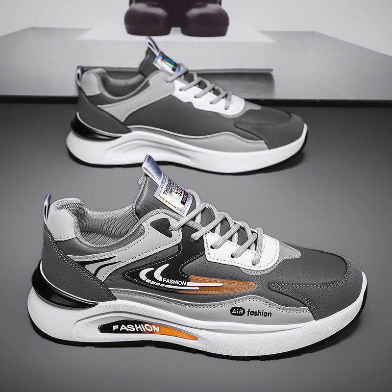 Zapatos de invierno para hombres nuevos zapatos deportivos impermeables de cuero tendencia universal zapatos casuales para padres con suela suave zapatos de carrera antideslizantes