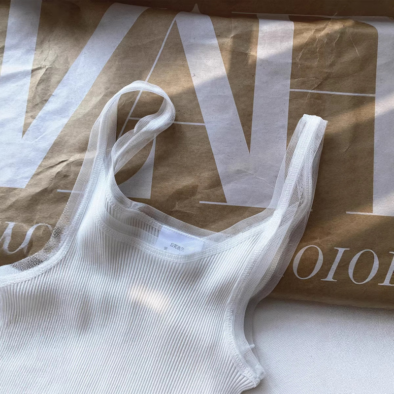 Japanese Order~ Soft and Highly Elastic! High-End Silk Ribbed Versatile Slim-Fit Inner Wear Tank Top for Women, New for Spring and Summer