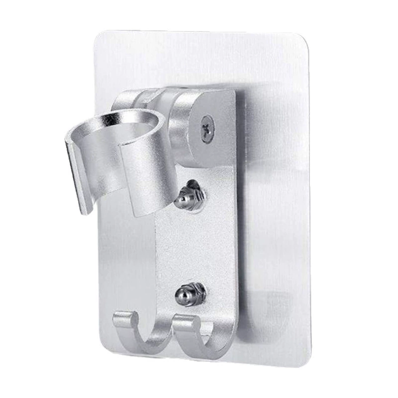 Space aluminum punch-free shower bracket adjustable angle shower head base bathroom shower fixing tool
