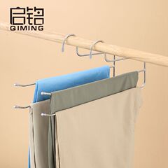 ステンレス製の多機能多層パンツハンガー、家庭用滑り止め跡が残らないパンツクリップ、ワードローブ収納整理用パンツハンガー