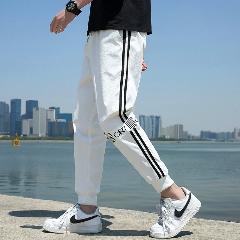 Спортивные брюки Мужские брюки Мужские корейские трендовые штаны кипы повседневные весенние и осенние свободные широкие ноги девять длинных брюк