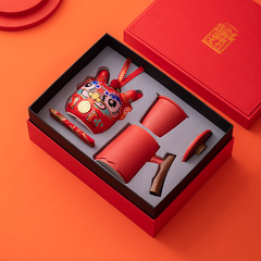 2024龍年生肖陶瓷存錢罐龍擺件錢錢龍公司銀行開業年會禮品套裝