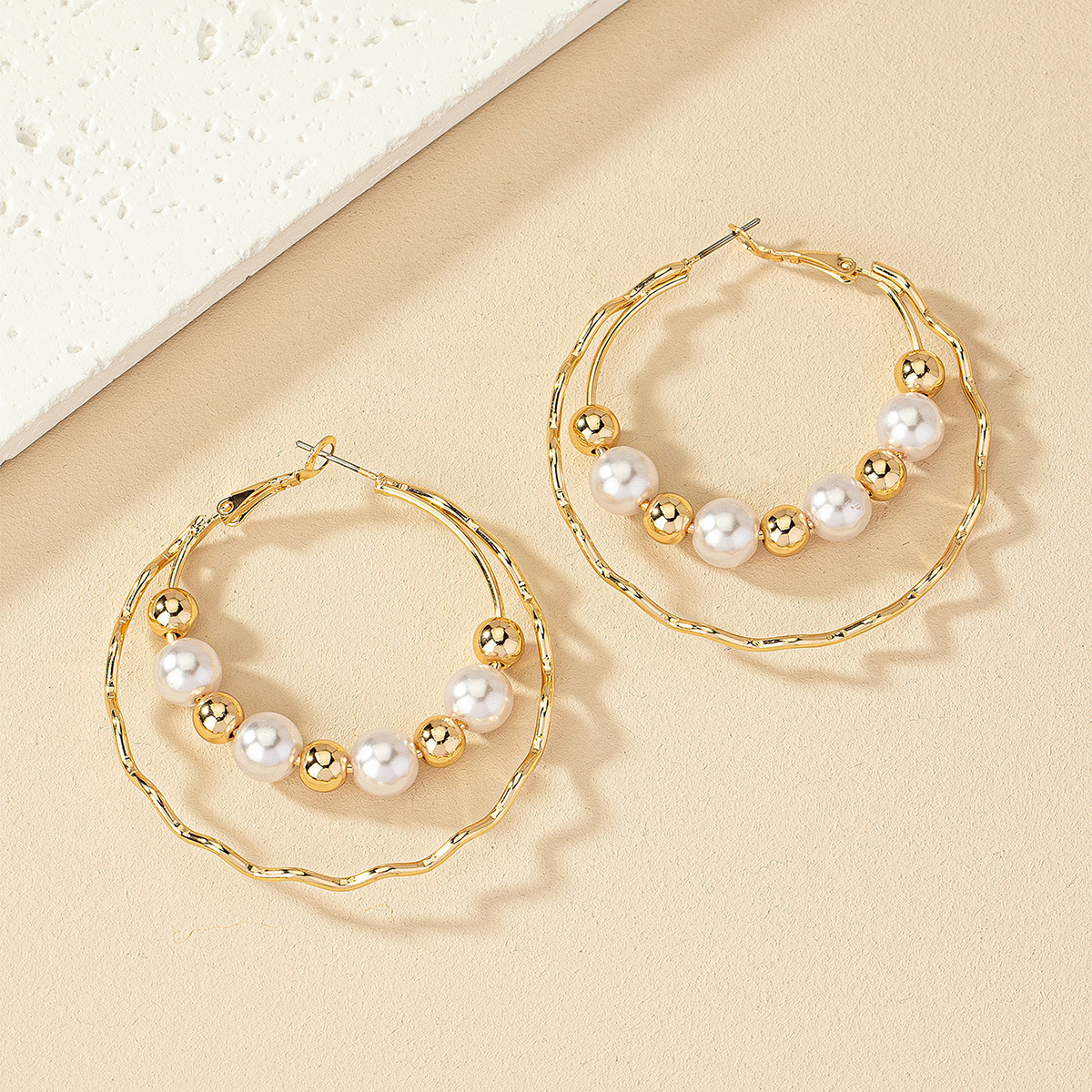Earrings Classification 1 Pair Lady Geometric Plating Imitation Pearl Alloy Earrings