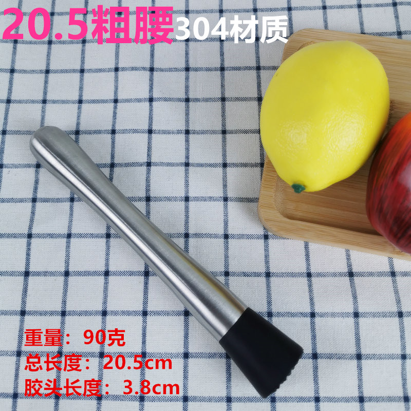 Trituradora de hielo de acero inoxidable palo de hielo batiendo a mano limón té herramienta trituradora de hielo jugo bar coctelera 304