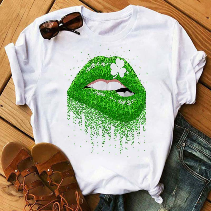 Regular Sleeve Sleeve Type Polyester Fabric Type Regular Top Length Wholesale Women'S Fashion Mouth Short Sleeve Printing T-Shirts