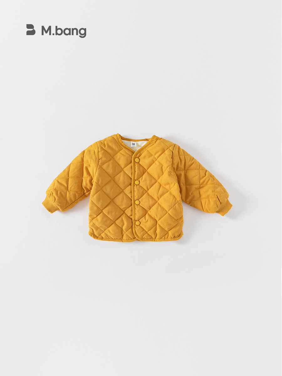 Ropa infantil Youbao, chaqueta de algodón para niñas de invierno, abrigo para niños pequeños, abrigo de algodón con frente abierto, ropa infantil de Huzhou, ropa interior cálida para bebés