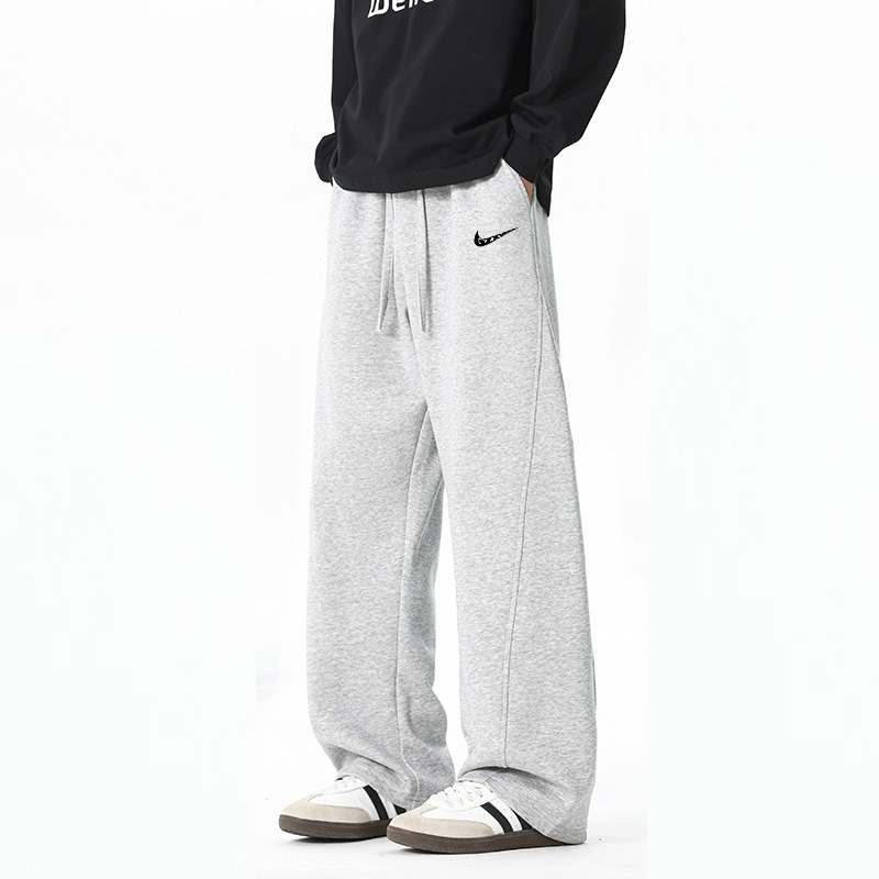 Cross-Border American High Street Style Casual Pants for Men, Spring Trendy Brand Loose Sports Sweatpants, Heavyweight Drape Straight-Leg Pants Cross-Border American High Street Style Casual Pants for Men, Spring Trendy Brand Loose Sports Sweatpants, Heavyweight Drape Straight-Leg Pants