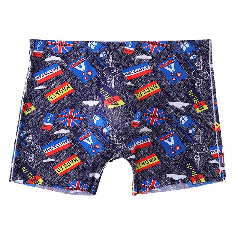 Summer Ice Silk Underwear Men's Sexy Underwear Youth Flat Pants 3D Mold Space Capsule Breathable Boxer Printed Underwear