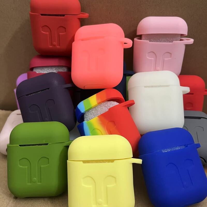 For Apple airpods 1/2 Generation Protective Cover Wireless Bluetooth Headset Silicone Soft Case Storage Bag Thick