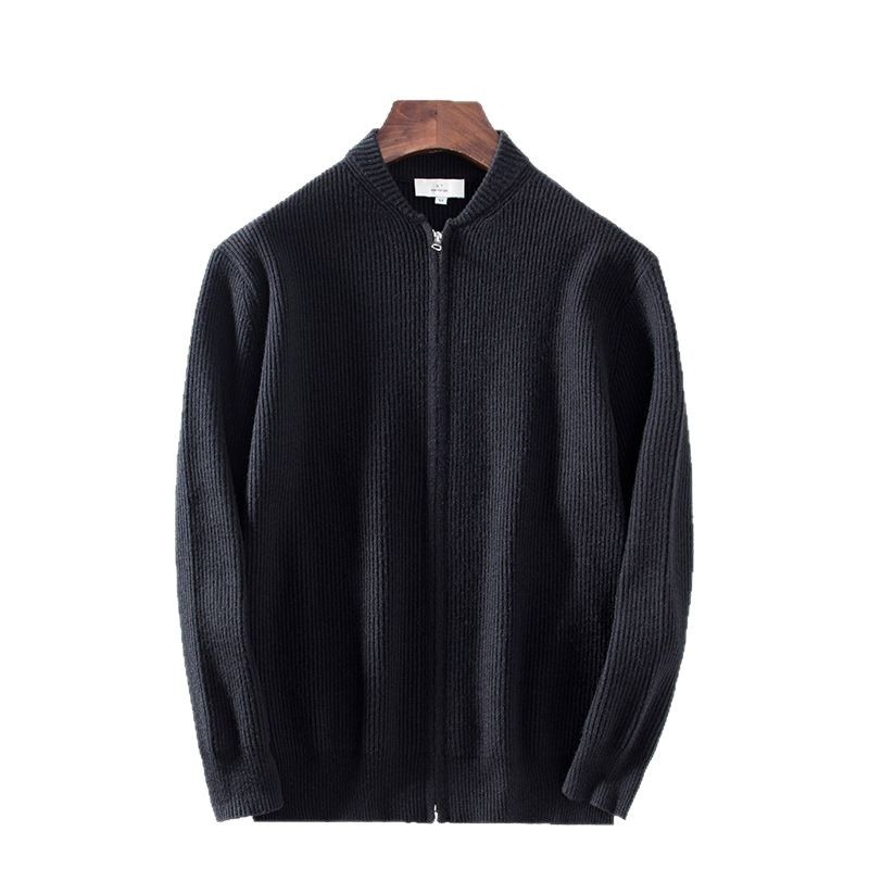 Herren Strickjacke Mit V-ausschnitt - Dicke Strickweste Für Männer_voghion.com