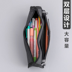 韓版大容量帆布筆袋創意男女生簡約文具袋初中高中生小學生鉛筆盒