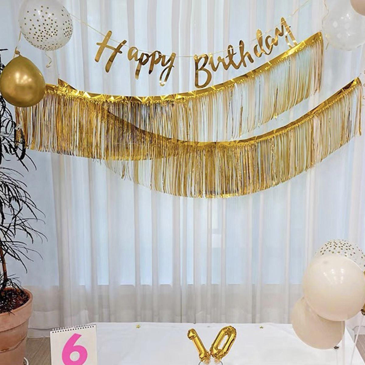 Cross-border rain silk banner 30*300cm party festival wedding tassel hanging decoration venue decoration supplies wholesale