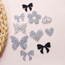 满钻立体蝴蝶高闪蝴蝶结烫钻贴镂空蝴蝶水钻贴diy服饰发饰装饰