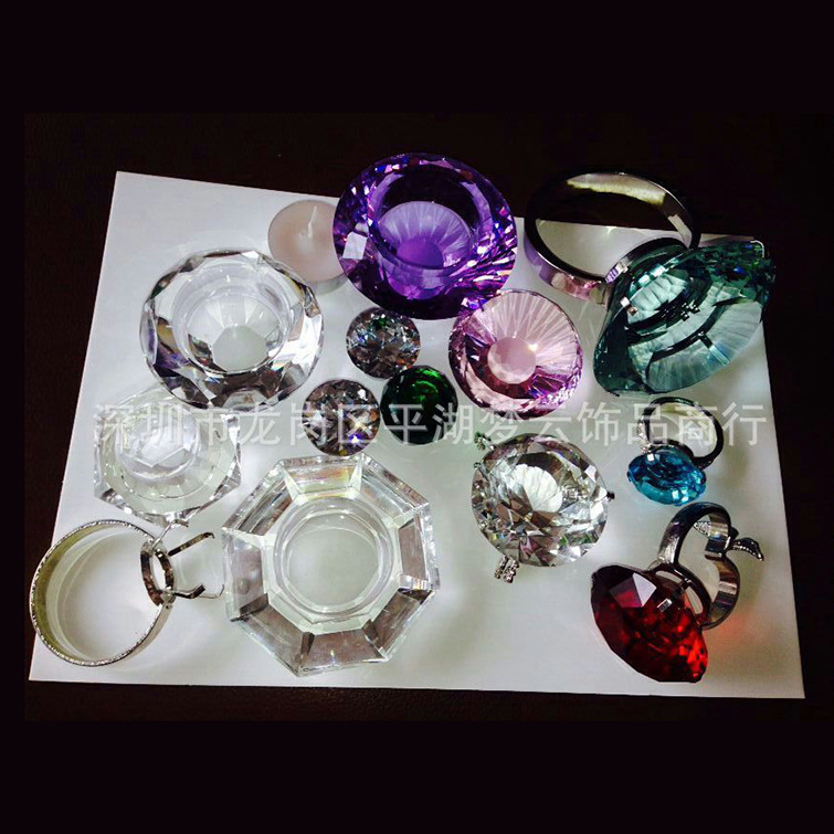 四方八角 直四方 八角圆边 造型水晶香水瓶盖 双层玻璃模