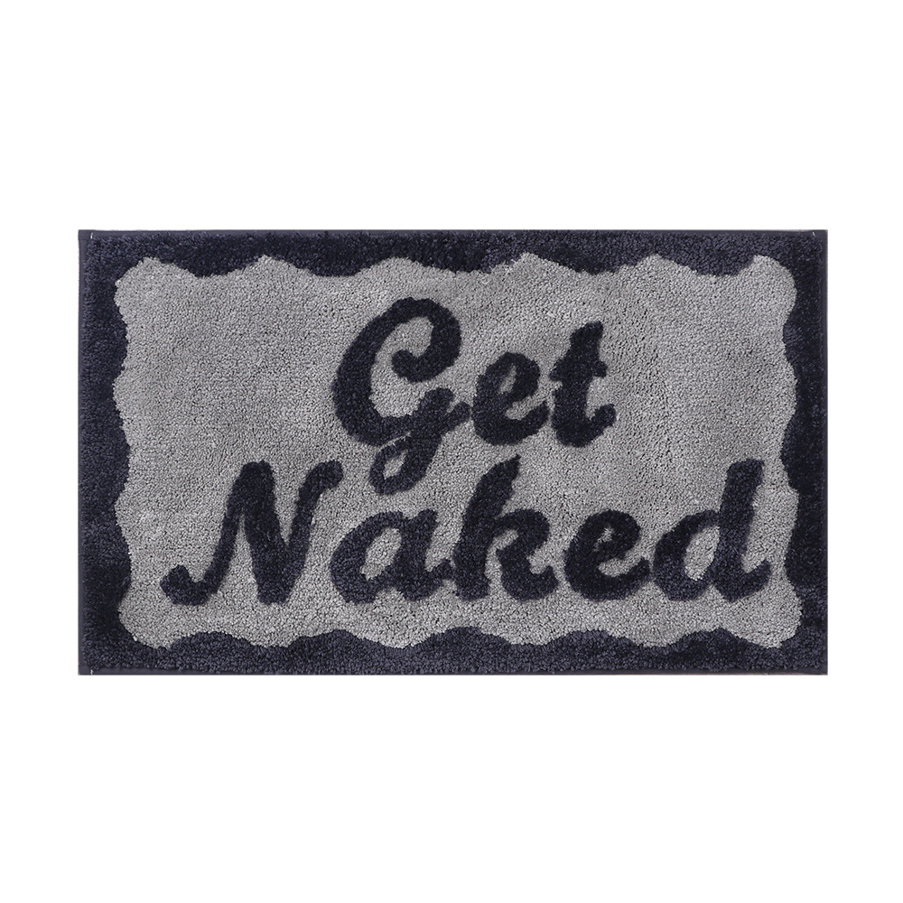 Inglés jacquard letras absorbente alfombra del piso casa puerta Mat hogar flocado piso Mat baño absorbente antideslizante alfombra de baño