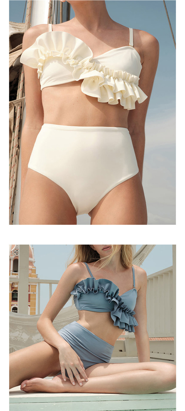 Nylon, Polyester Fabric Type 2 Piece Set Quantity Swimming Occasion Solid Color Pattern Women'S Gender Women's Solid Color 2 Piece Set Bikinis