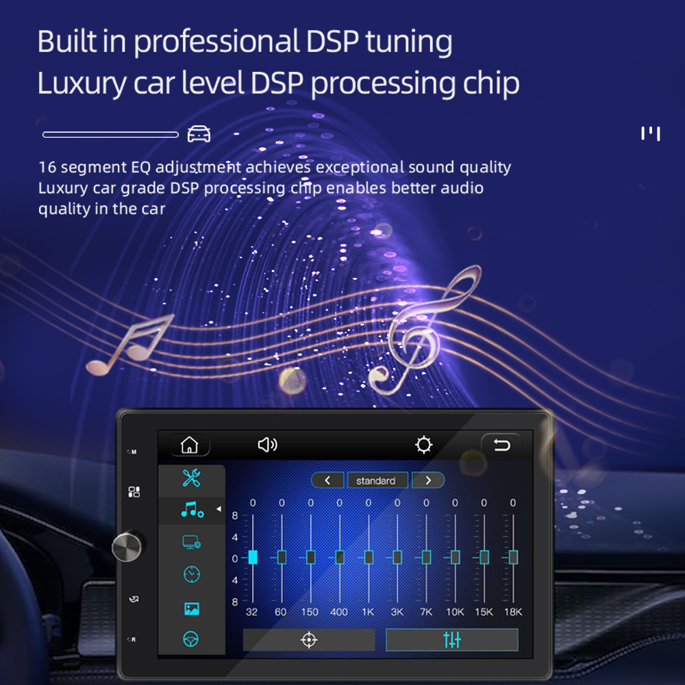 10.4inch Carplay Single Stick Mp5 Player 360 Rotation Capacitive Touch Screen Car Bluetooth Radio 12V