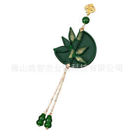 国风压襟江南春景8款 新中式挂件配件服饰扣富贵蝶来汉服子母扣