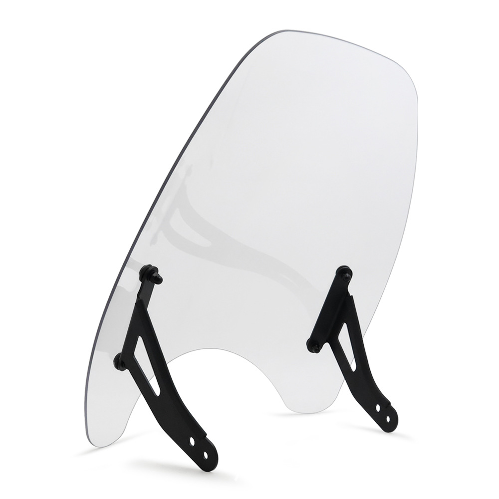 Suitable for Kawasaki W230/MEGRO S1, this is a retro-style, height-increasing front windshield cover, a transparent accessory for motorcycle modification