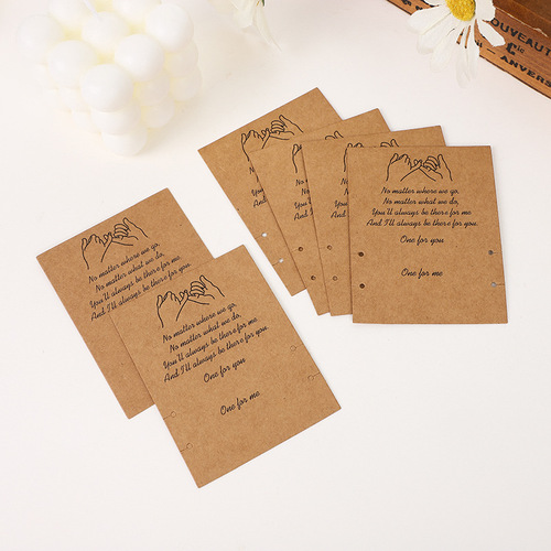 Ins Retro Style Card Couple's Finger Promise Necklace Card Necklace Display Tray Jewelry Display Card