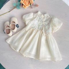 開臣童裝兒童連衣裙 2024夏款新品女童國風裙子0-6歲小童童裙代發