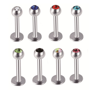 Stainless steel body piercing jewelry wholesale punk style personality sticky drill lip nail anti-allergy multi-purpose Diamond tongue nail