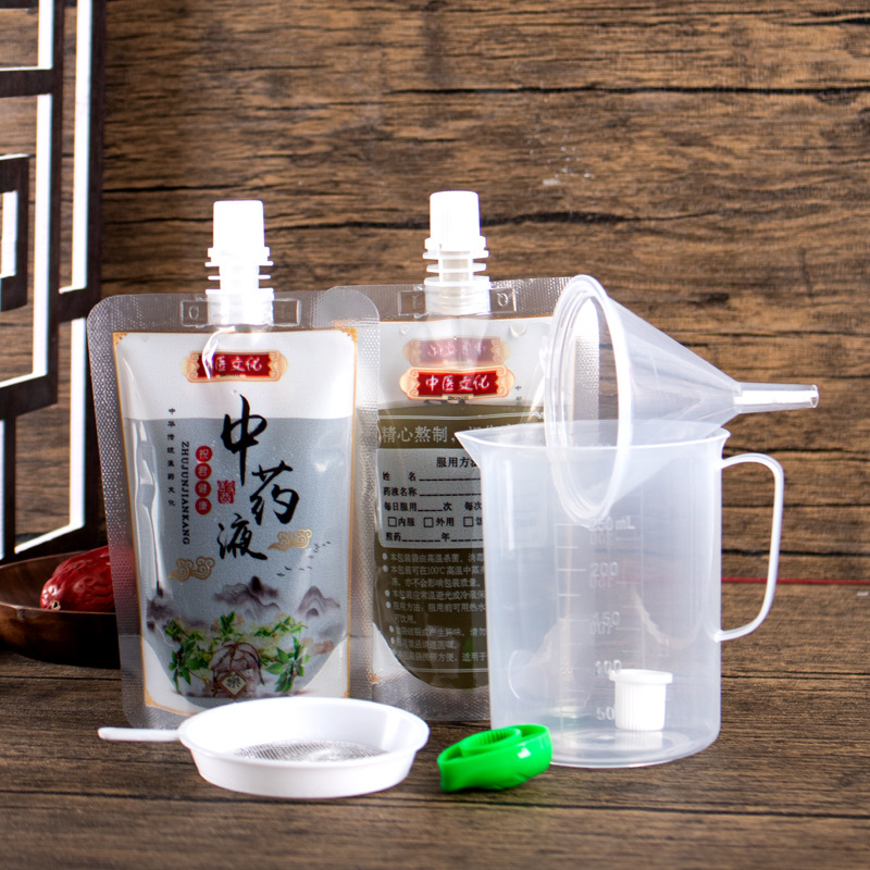 中药袋子包装袋煎药机液体酸梅汤豆浆自立吸嘴袋加热中药汤打包袋
