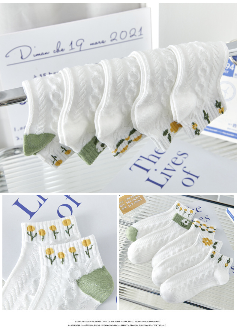 女船袜清新小花_19