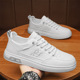 2024 Summer New Leather Waterproof Lightweight Casual Men's Versatile Small White Soft Sole Anti slip Sports Board Shoes