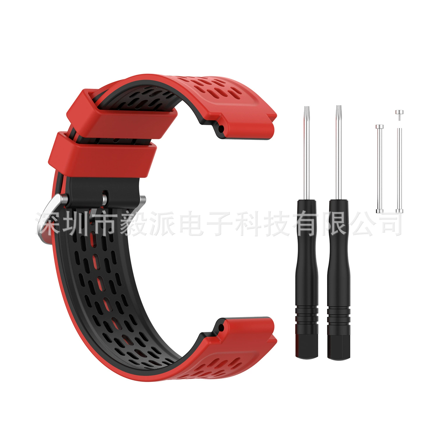 Подходит для Jiaming Forerunner220/735, двухцветный ремешок с квадратным отверстием для Forerunner235, силиконовый браслет