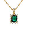 24k color plated emerald pendant (excluding chain)