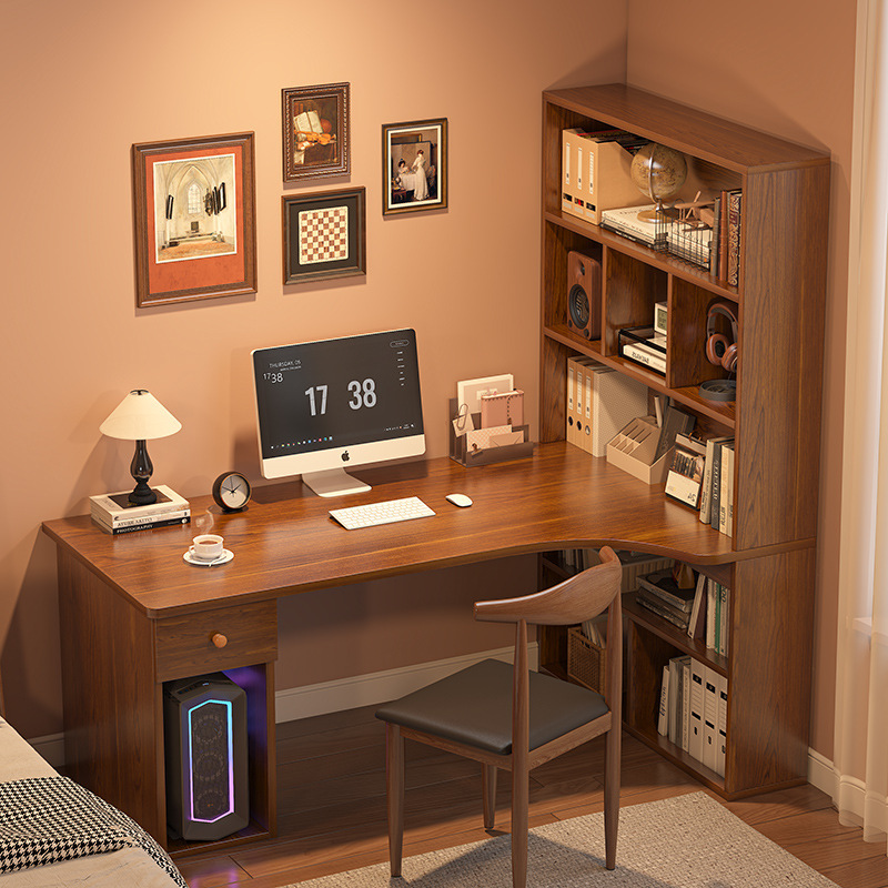Desk Bookcase Integrated Table Corner Student Bedroom Home Simple Office Writing Desk Desktop E-Sports Computer Table