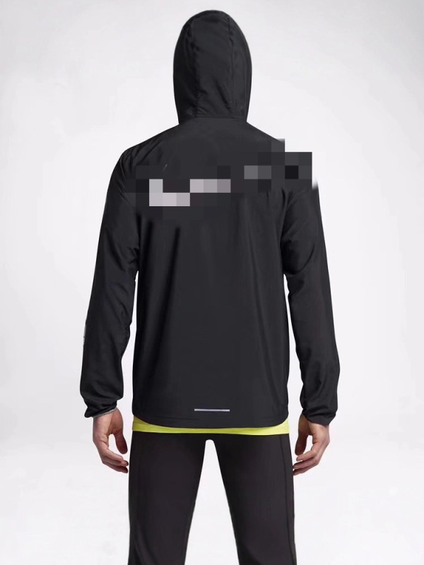 2025春秋新款欧美男士运动风衣外套连帽跑步健身服成人训练服帽衫|undefined