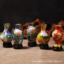 景泰蓝花瓶中式家居客厅桌面摆件插花器装饰工艺品出国外事小礼品