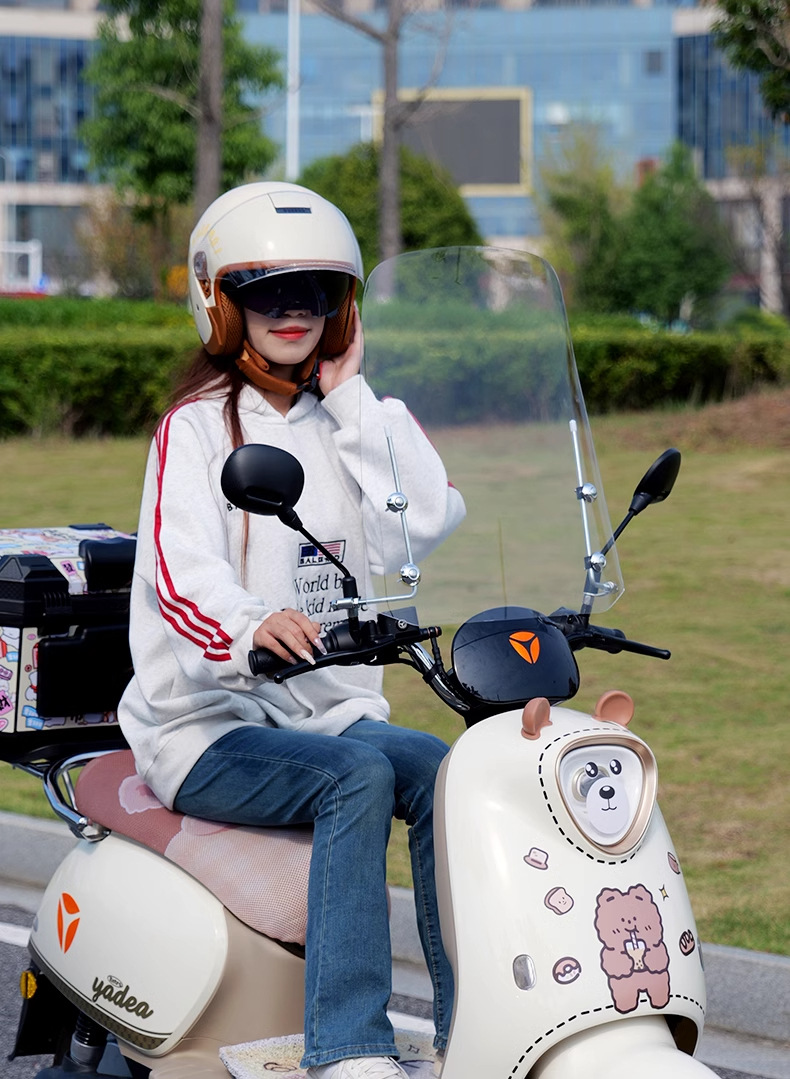 Electric Vehicle Front Windshield Universal Scooter Thickened Rainproof and Coldproof New Transparent Special Hard Board Windshield