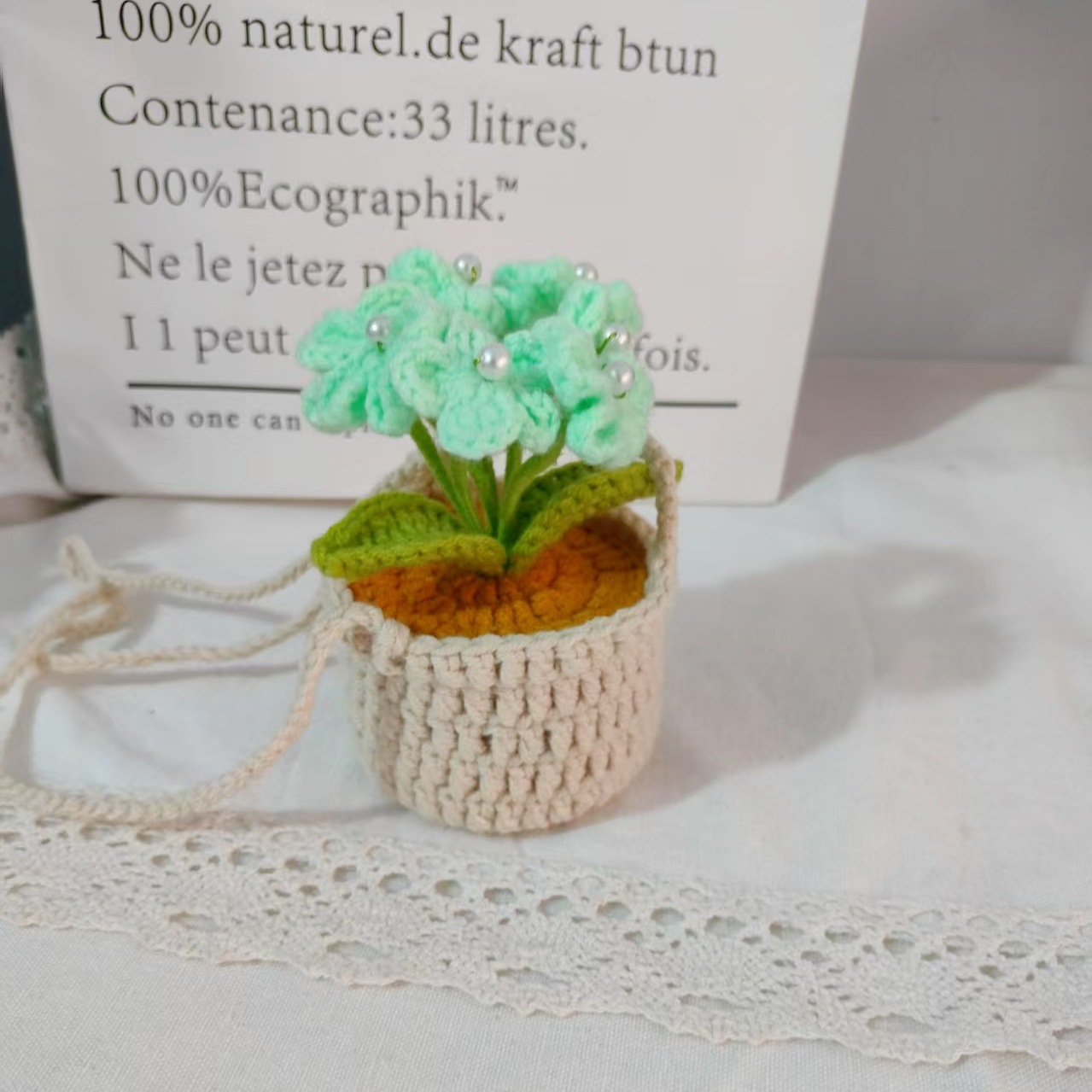 Productos acabados de lana tejida a mano flor de punto de hippopotamus imitación flor inmortal flor creativa ganchillo decoración ornamentos florales