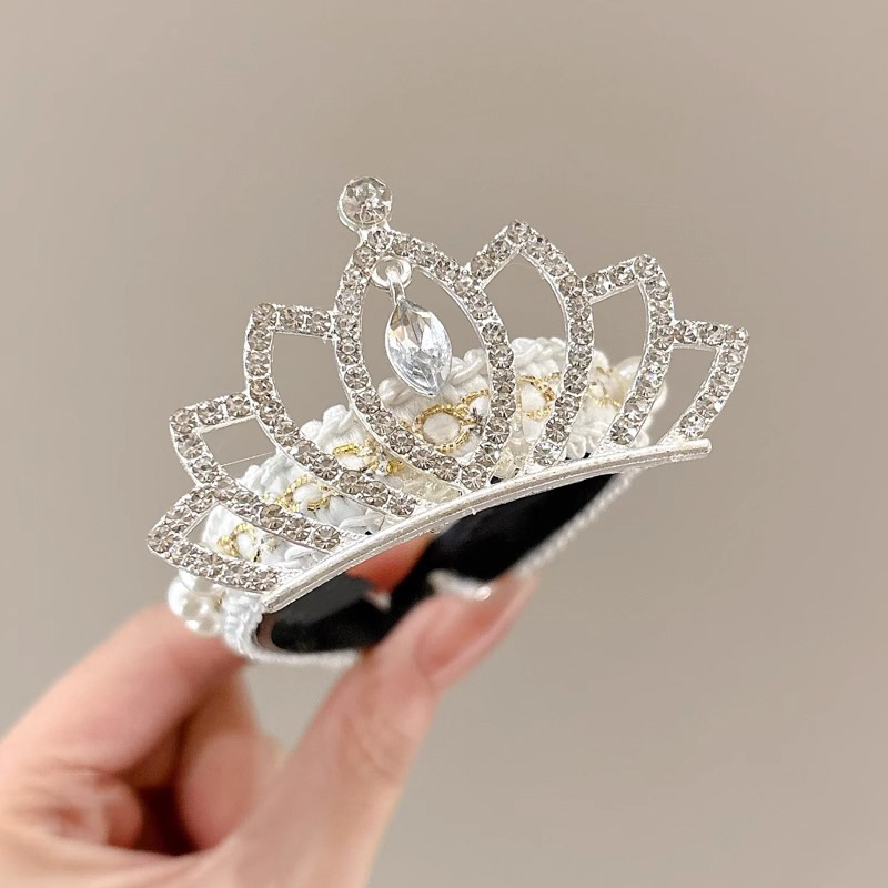 Nuevo tocado de princesa para niños perlas corona perla perilla