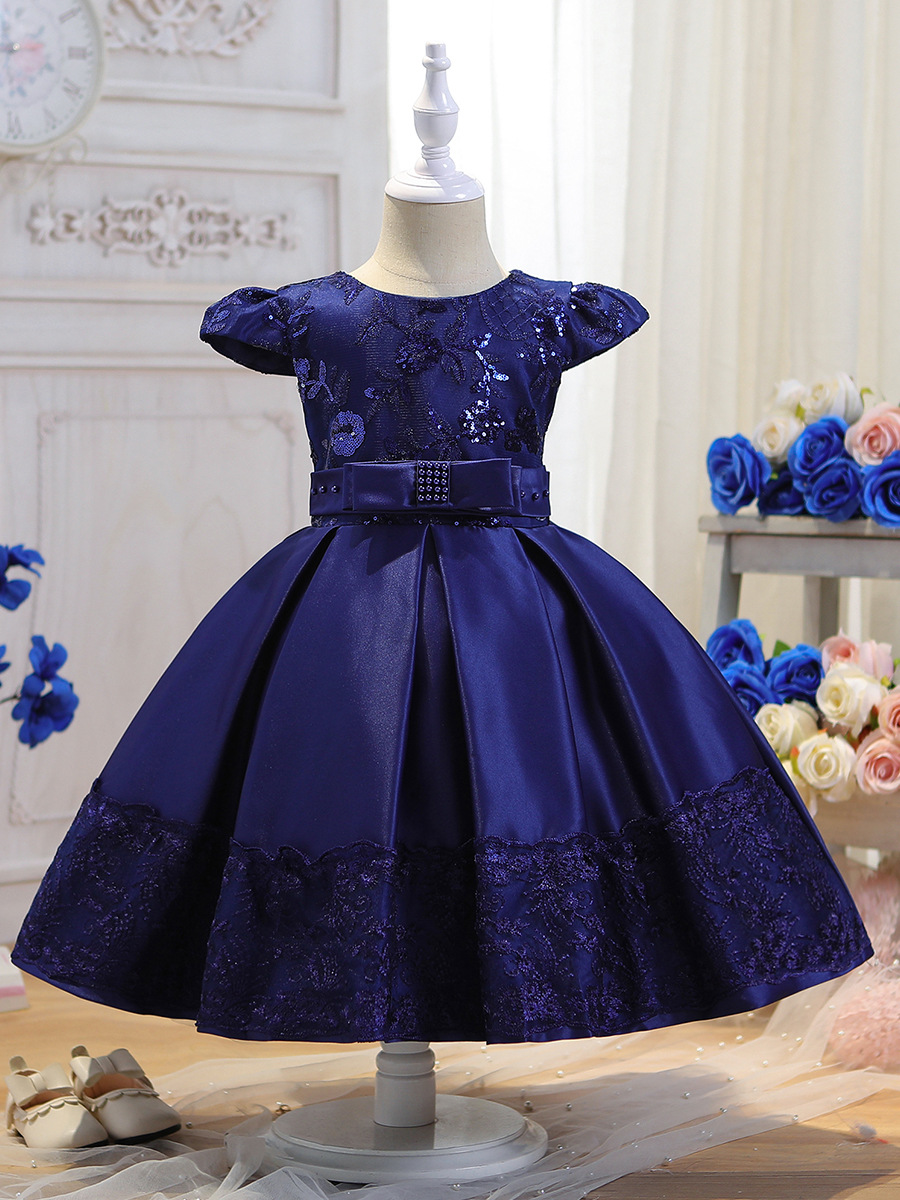 High quality solid color small princess costume
