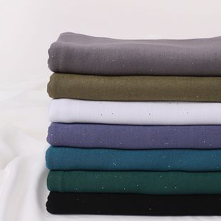 Cross-border New Solid Color Sprinkling Gold Modal Soft Long Scarf Elastic mercerized Cotton Sweater Women's Head-wrap Scarf Shawl