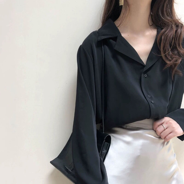 Autumn design retro shiffon fashionable long-sleeve