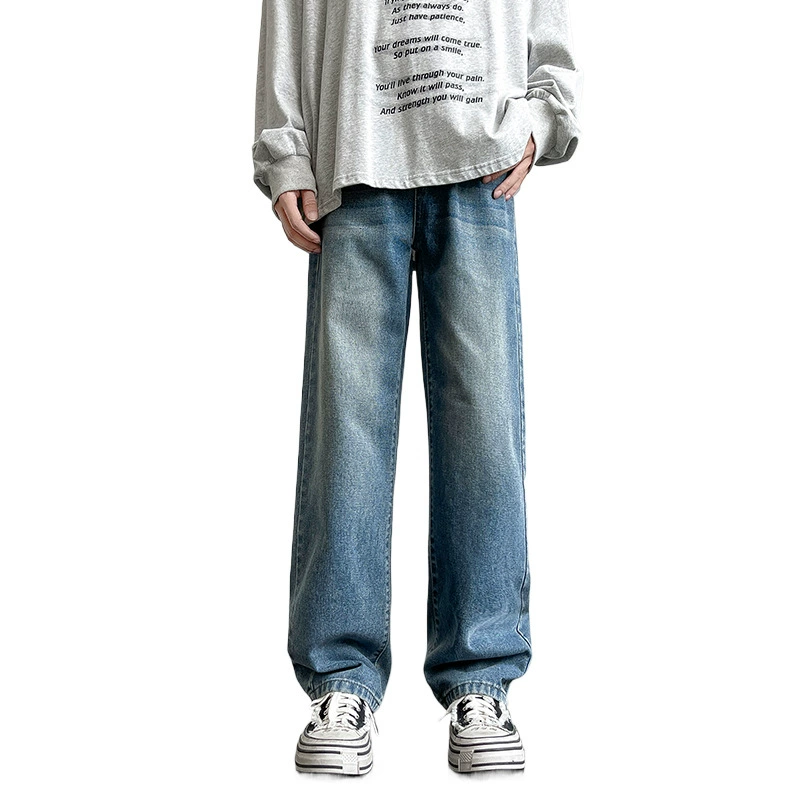 Jeans, fitted warm trousers, American style, loose straight fit