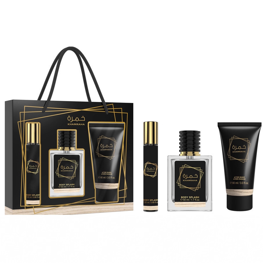 Transfronterizo de Oriente Medio caja de perfumes damas caja de regalo de agua de fragancia de tres piezas set de spray corporal de perfumes damas crema corporal