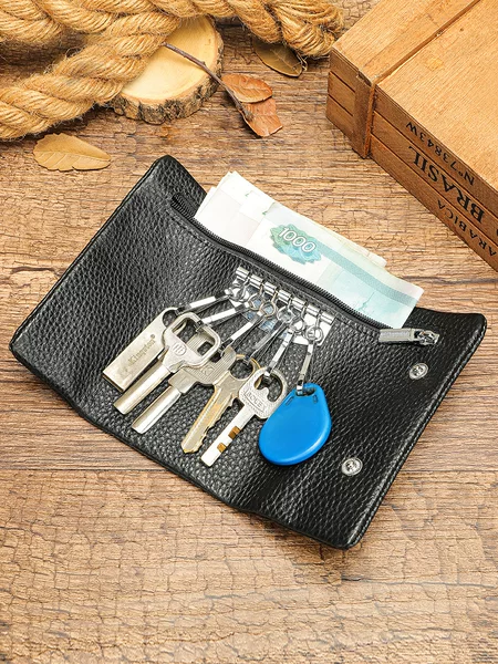 Marute New genuine leather key case coin purse two-in-one first layer cowhide key protective case home wallet fashion
